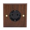 Настенная розетка черный орех стандартный ретро электрический настенный выключатель света розетка плата 16А