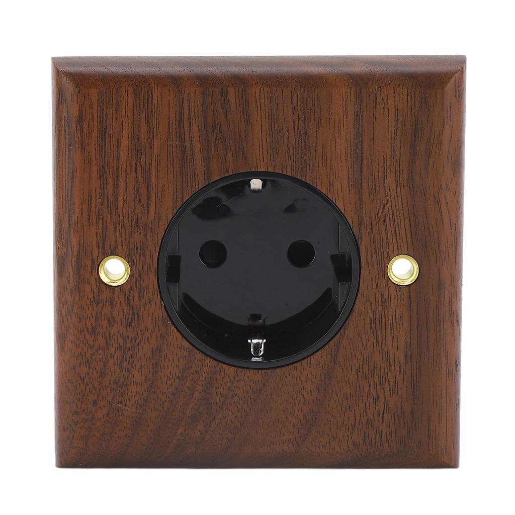 Настенная розетка черный орех стандартный ретро электрический настенный выключатель света розетка плата 16А