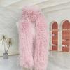 Super Long Plush Imitation Fur Scarf Fringed Winter Fashion with Dopamine Plush Feather New Scarf