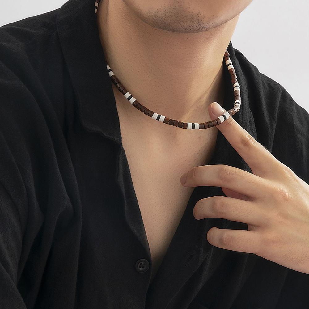 Piece Male Jewelry Fashion Male Necklace Simple Geometric Necklace Men Choker Bohemian Style Collar
