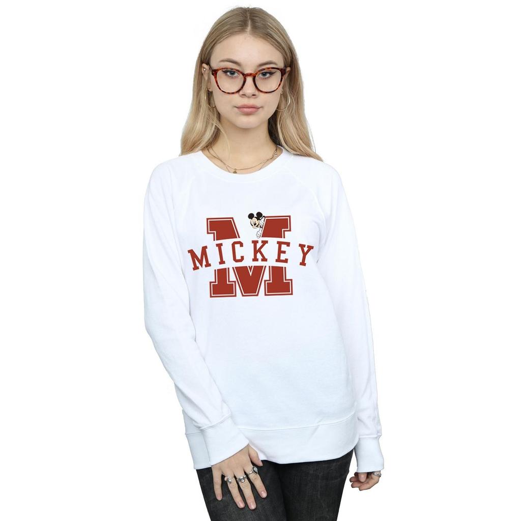 Disney Womens/Ladies Mickey Mouse Letter Peak Sweatshirt