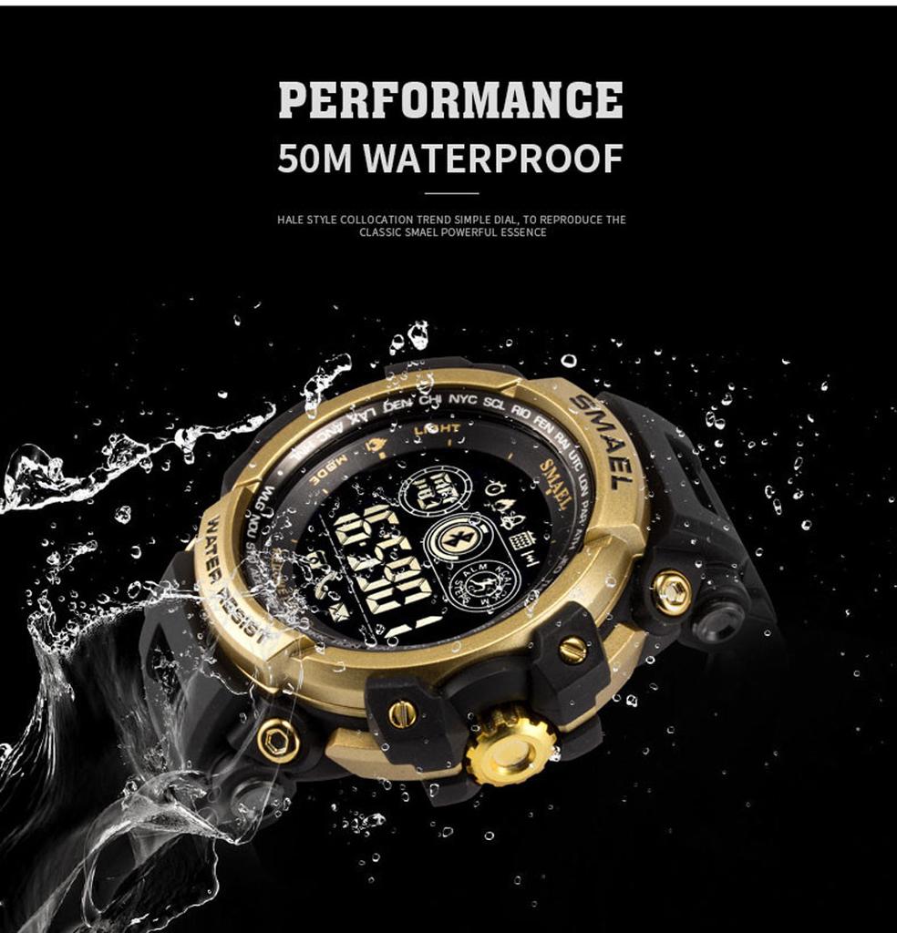 Смарт-часы SMAEL Водонепроницаемые спортивные наручные часы с Bluetooth для телефона Android IOS