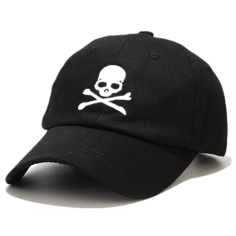 New Unisex Cotton Cap SKULL Embroidery Fashion Baseball Cap Men Women Adjustable Casual Outdoor Streetwear Sports Hat