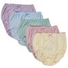 Garo 5-Pack Solid Color Panties, 100% Cotton, Needle-Drawn Ribbon, Size 120, 413884