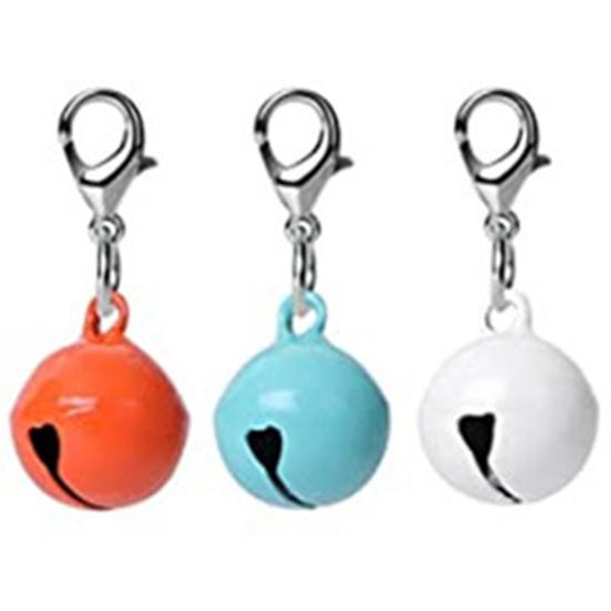 Колокольчики для питомцев Яркий цвет Гладкая поверхность Дизайн с застежкой-лобстером Высокая прочность Легко надевать Наряд Металлические аксессуары для ошейника кошки собаки Звенящие