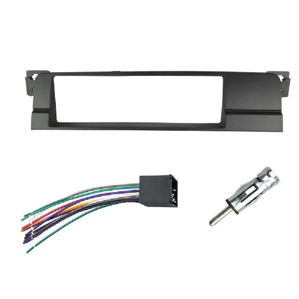 1 or 2 Double 2 Din Fascia For BMW 3 Series E46 1998-2005 Radio Dash Mounting Trim Kit +ISO Wiring Antenna Adaptor Aftermarket