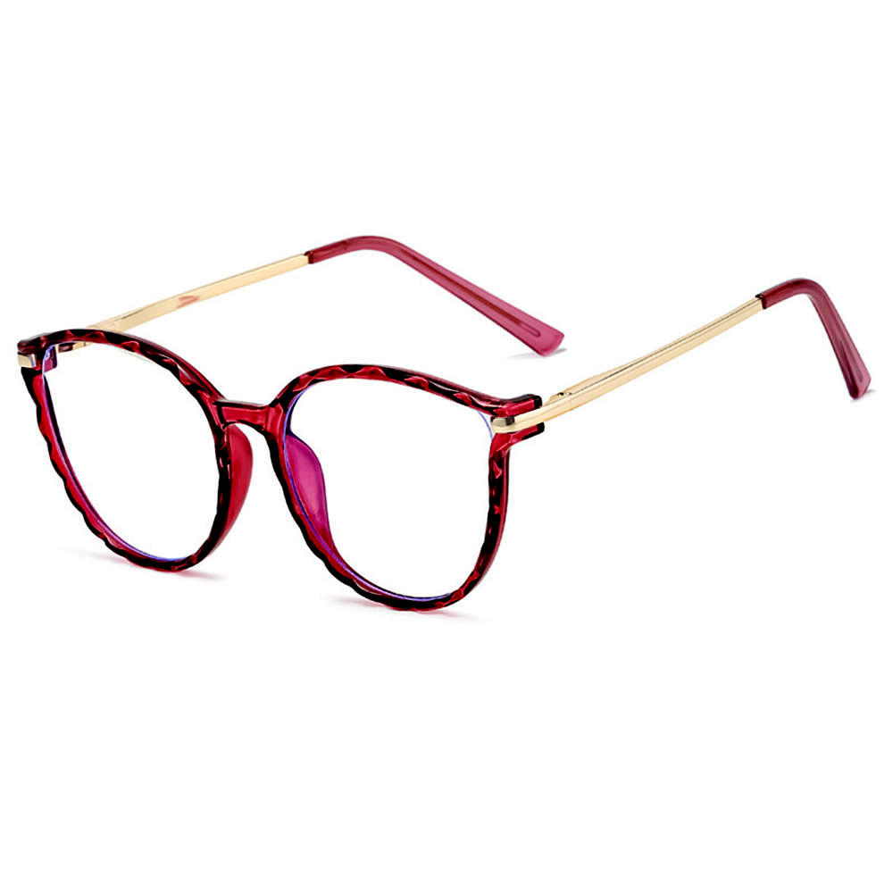 Fashion Anti Blue Light Glasses Women Computer Eyewear Designer Cat Eye Glasses Eyeglasses Lady Clear Optical Goggle Frame New