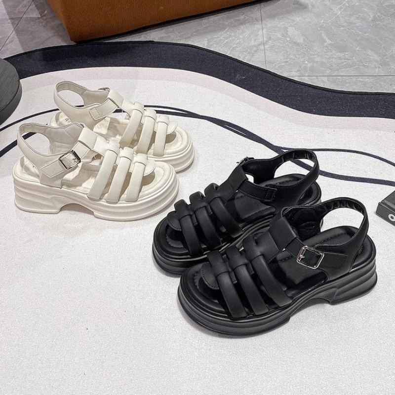 Сандалии на толстой подошве, женские летние новые удобные модные туфли