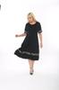 Women's Big Size Dress Plus Size Summer Short Sleeve Above Knee Midi Length Viscose Combed Cotton Dress