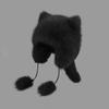 Women Little Raccoon  Thickened Warm Windproof And Cold Tail Imitation Fox Fur  Fur Hat