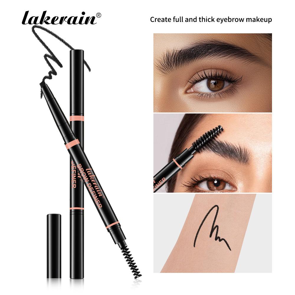 Lakerain  Waterproof and Sweat-proof Eyebrow Pencil, Rotating Eyebrow Pencil, Non-faint and Non-fading Wild Eyebrow Pencil