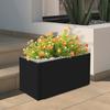 Большой металлический ящик для растений, Прямоугольный стальной садовый ящик для растений, 25x12x12 дюймов Уличной цветочный ящик для декора патио, газона, Контейнер для растений