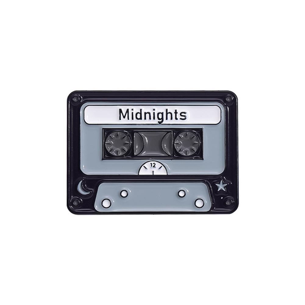 Men Women Cartoon Magnetic Tape Brooch Cute Music Tape Pin Lapel Pin For Jacket Shirt Hat Vintage Pin Accessories