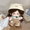 1 set Bear Hat 20cm Cotton Doll Clothes Cartoon Overalls Plush Doll Clothes  Doll Accessories