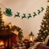 Felt Christmas Banner Classic Hanging Decor New Bunting Pull Flag  Winter Festivities