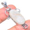 Rainbow Moonstone Handmade 925 Sterling Silver Jewelry Pendant 2.09" C8n65