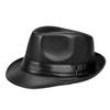 Top Hat Men'S Middle-Aged And Elderly Hat Men'S Winter British Jazz Hat Autumn And Winter Gentleman'S Hat Casual Elderly Dad Leather Hat
