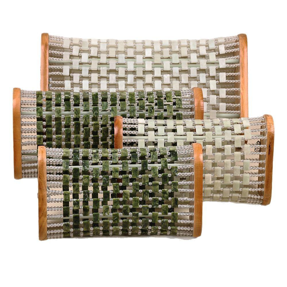 Xiuyan Jade Cooling Pillow - Natural Sweat-Resistant, Breathable, and Hollow Design for Cervical Support and Summer Comfort.