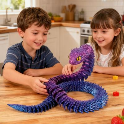 Yousheng 3D печатная фигурка змеи подвижные суставы фигурка змеи шарнирная модель животного игрушка домашний офис книжная полка настольное украшение орнамент