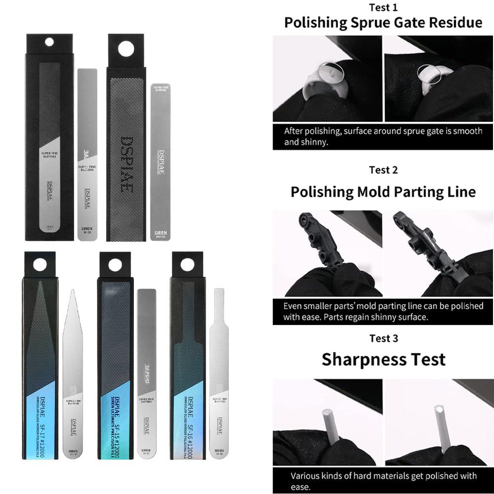 DSPIAE MSF-13 SF-15 SF-16 SF-17 SF-20 Abrasive Block Ceramic File Polishing Tools Leviathan Ultimate Hobby FiLe