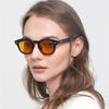 Fashion Vintage Retro Round Sunglasses for Women Rivets Decoration Men Sunglasses UV400 Punk Leopard Sun Eyeglasses