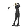 Статуэтка гольфиста матовая черная красивая поза нескользящая основа сглаживающая линия статуэтка гольфиста для