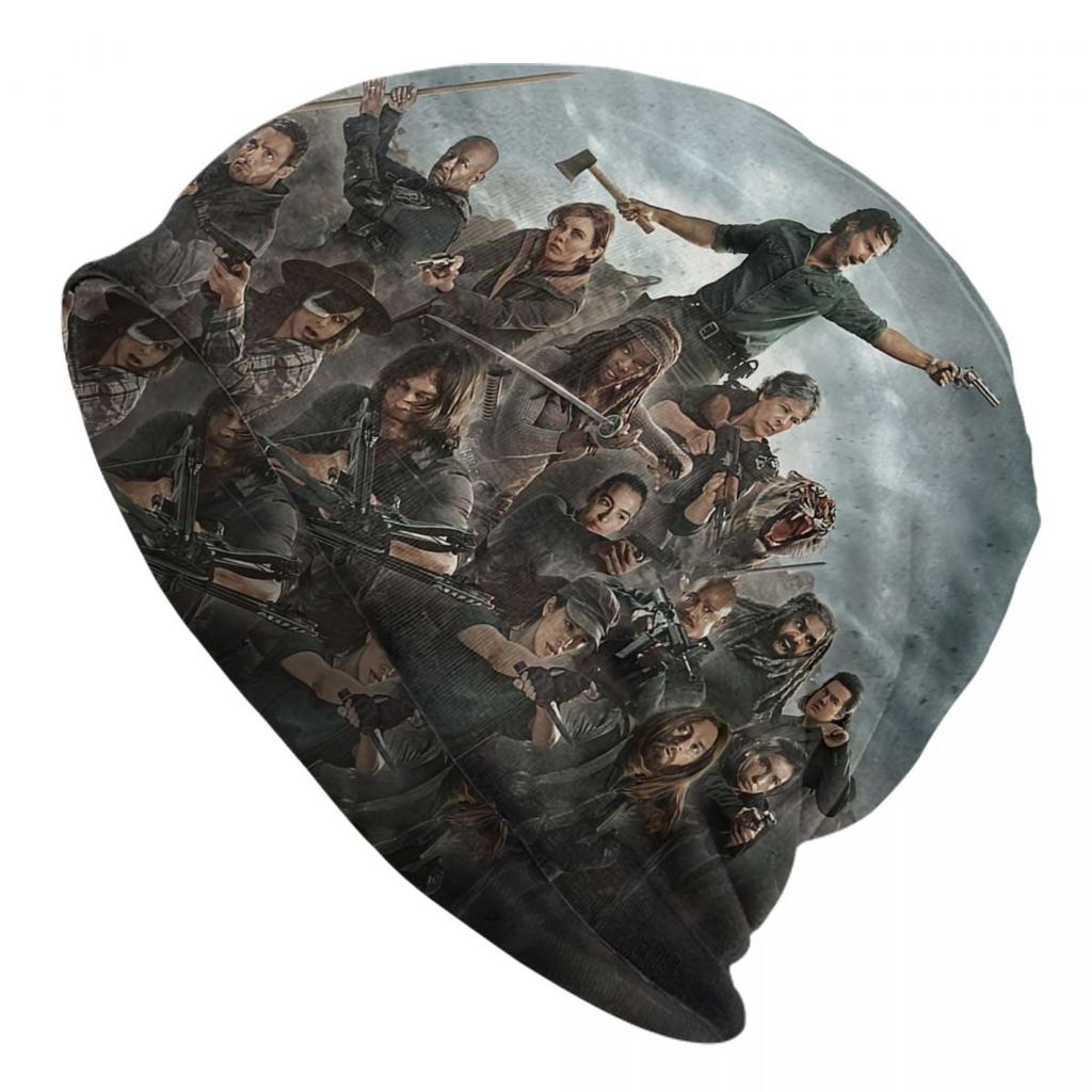 Телешоу ужасов «Ходячие мертвецы» Skullies шапки кепки уличная зимняя теплая унисекс женская вязаная шапка унисекс для взрослых шапки с капюшоном