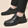 High Quality Genuine Leather Shoes Men Flats Fashion Men's Casual Shoes Brand Man Soft Comfortable Lace Up Black Business Formal Shoes