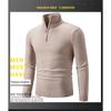 New Spring Zipper Pullover Sweaters For Men Autumn High Elastic Warm Sweater Winter Stand Collar Solid Color Knitted Sweatwear