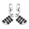 1.25" Highway Footpegs Short Angled Adjustable Highway Pegs w/1-1/4" Engine Guard Chrome for Harley Honda Kawasaki Suzuki Yamaha