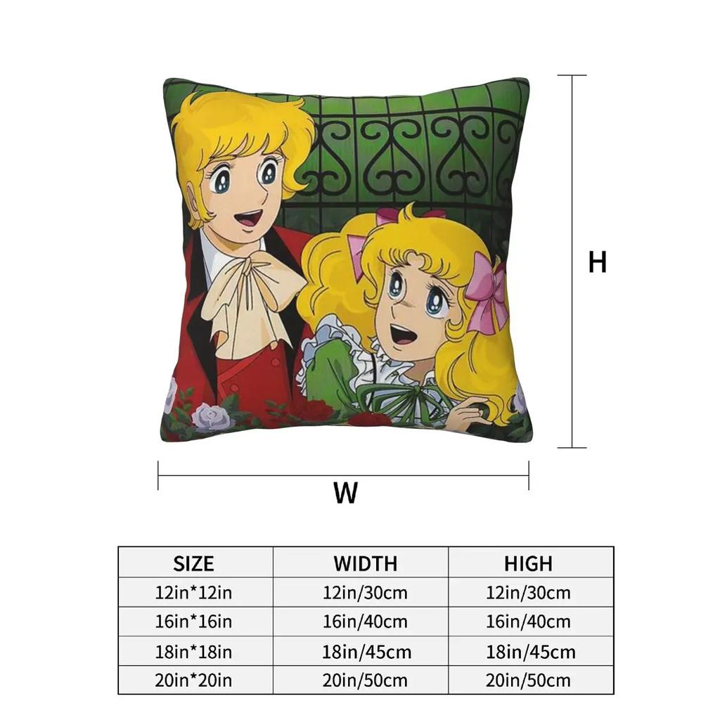 Candy Candy Anime 2 Pcs Square Pillowcase Pillow Cover Cushion Zip Decorative Comfort Throw Pillow For Home Car