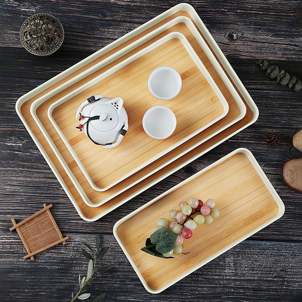 Утолщенная тарелка-поднос Shopware, прямоугольная тарелка для фруктов для послеобеденного чая/завтрака/закусок