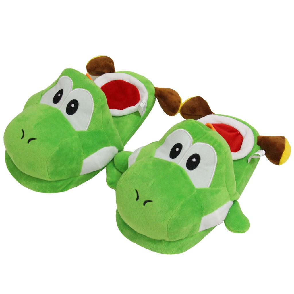 Yoshi Mario Cartoon Home Slippers With Super Soft Fleece For Couples Winter Comfort