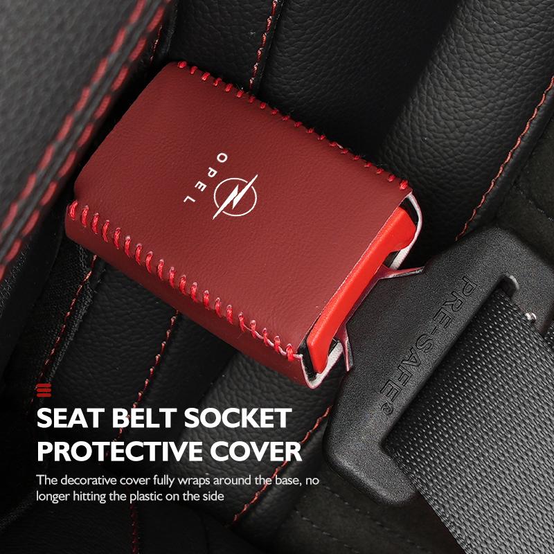 Car Seat Belt Buckle Anti-scratch Protector Cover Accessories For Opel Vectra Zafira Meriva Mokka Grandland Vivaro Antara ujl522