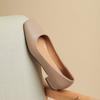 New Oversized Square Toe Single Shoes with Thick Heels and Shallow Mouthed Grandma's Shoes, Comfortable Low Heels, All Season Women's Shoes