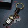 Забавный брелок-робот, металлический крутой брелок с винтовым корпусом для мужчин, парная сумка, подвеска, держатель для ключей в машину, креативный детский подарок своими руками