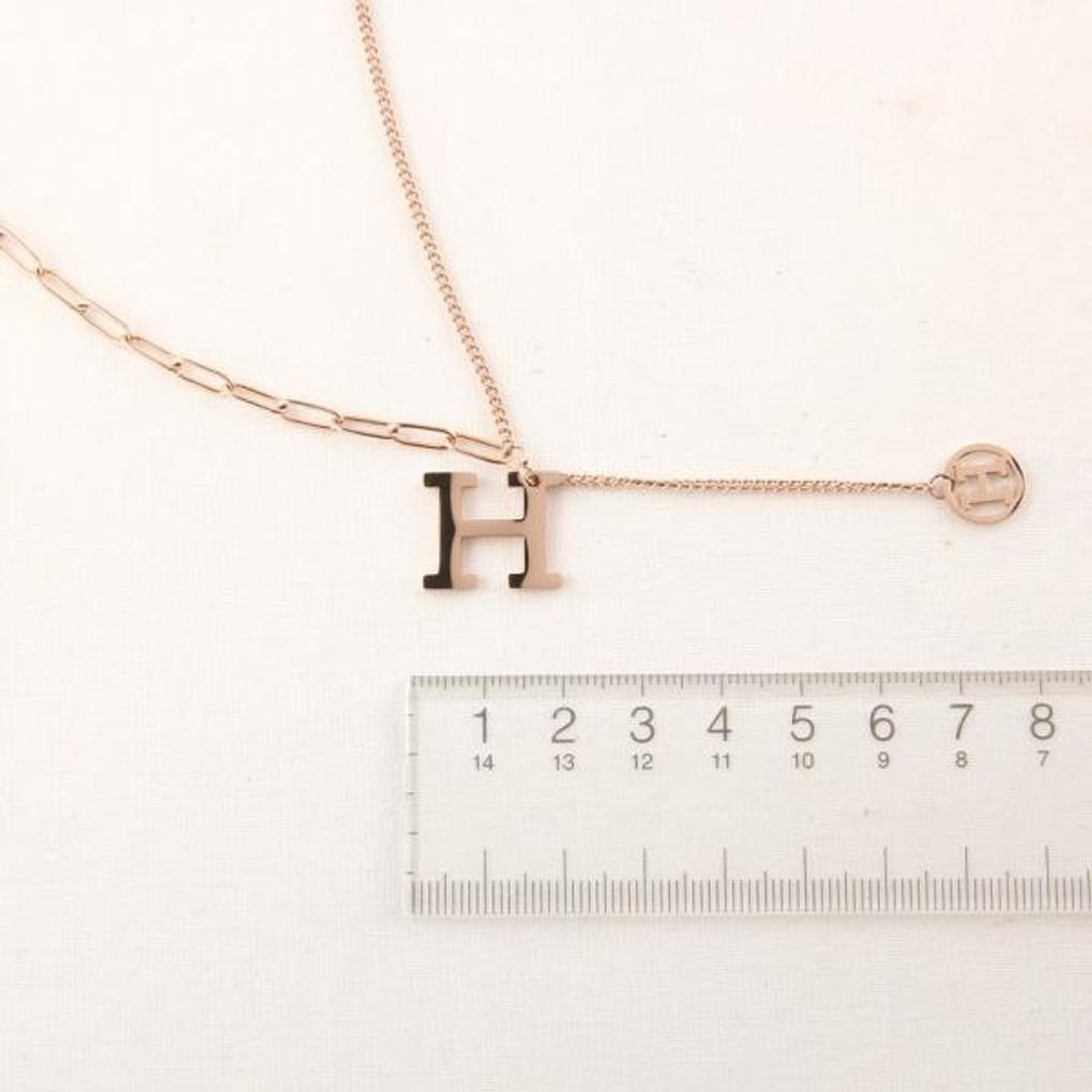 Atria Surgical Material Stylish H Long Necklace EWSSNSC0015PKF