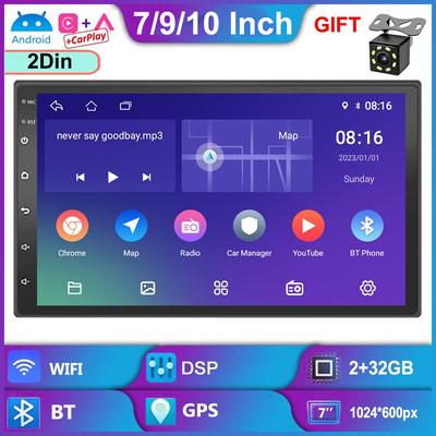 7/9/10 дюймов 2 Din Android автомобильное радио мультимедийный видеоплеер универсальное стерео радио GPS для Volkswagen Nissan Hyundai Kia Toyota
