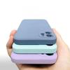 Модный жидкий силиконовый чехол с прямыми краями для iPhone 15 14 13 12 11 Pro mini Case XR X XS MAX 7 8 Plus SE 2020