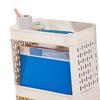 Mobile Bookshelf with Wheels Flexible Enhance Space Utilization Durability Rolling Storage Cart for