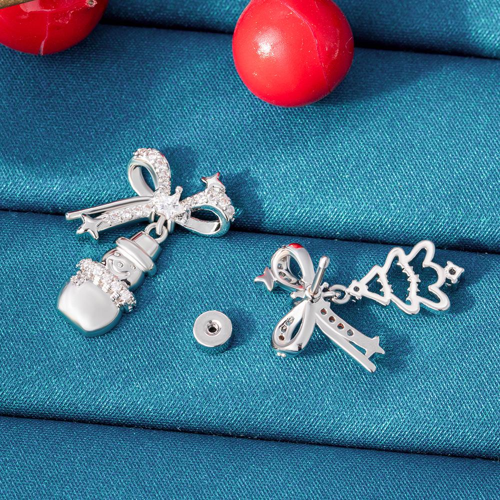 Рождественские серьги-пусеты из титановой стали Henson для девочек - На винтовой застежке, Дизайн высокого класса для мочки уха/хряща уха