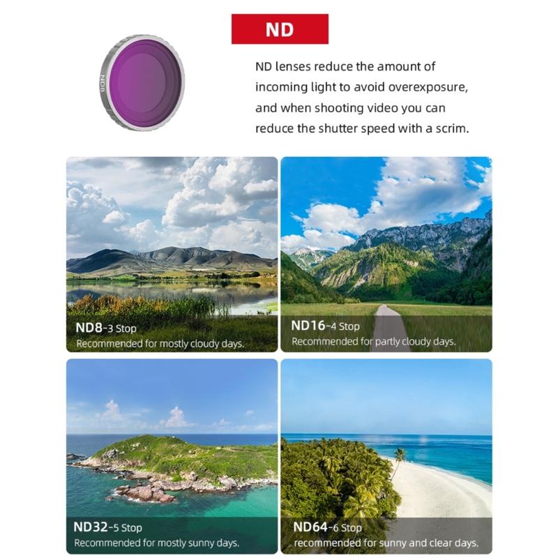 High Definition Optical Glass Lens Filter for GO3/GO2 Filters Capture True Colors Effortless Shooting Experience