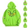 Kids Casual Fashion Christmas Print Long-sleeved Drawstring Hooded Sweatshirt