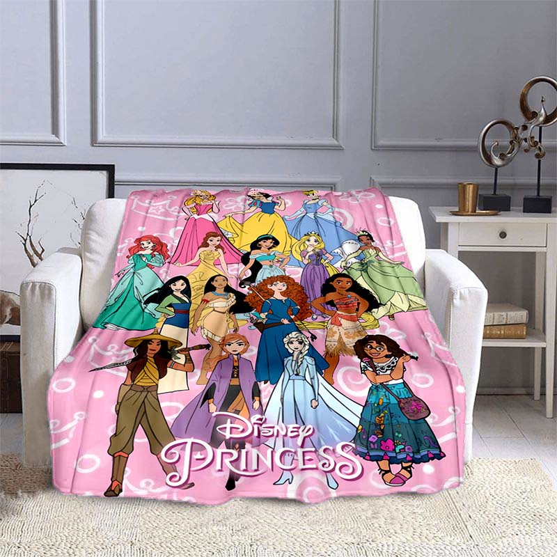 Exquisite princess cartoon flannel blankets can be customized, suitable for beds, bedrooms, sofas, picnics, outdoor leisure nap