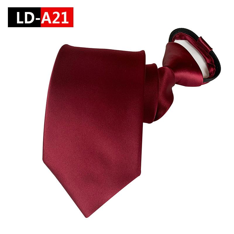 Мужской деловой галстук 8 см, галстук на молнии, ленивый свободный узел, западные украшения