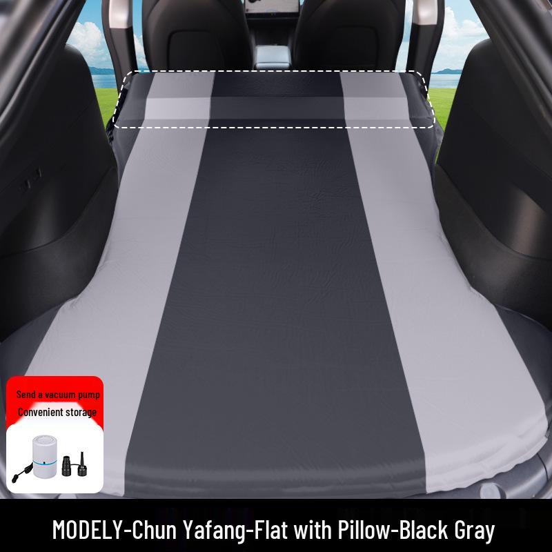 Inflatable-Free Car Mattress for Tesla Model Y/3: Rear Trunk Travel Bed for Camping