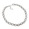 Minimalist Hip-Hop Stainless Steel Jewelry Set: Oval Twisted Rope Earrings, Bracelet, and Collarbone Chain.