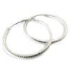 [N7262] - Silver 'Twisted' Hoop Earrings - 30 Mm 2 Mm