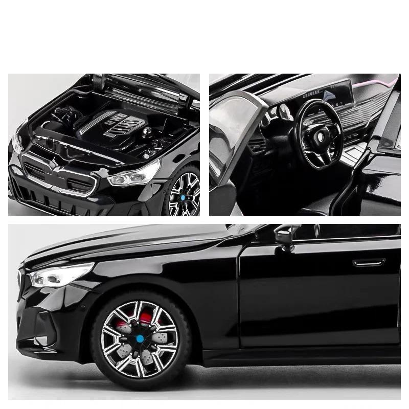 1/24 BMW I5 M60 литая модель из сплава роскошная игрушечная машинка со звуком и светом детская рождественская игрушка в подарок