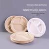 AVADEN 9-inch White 3-Compartment Disposable Paper Plates